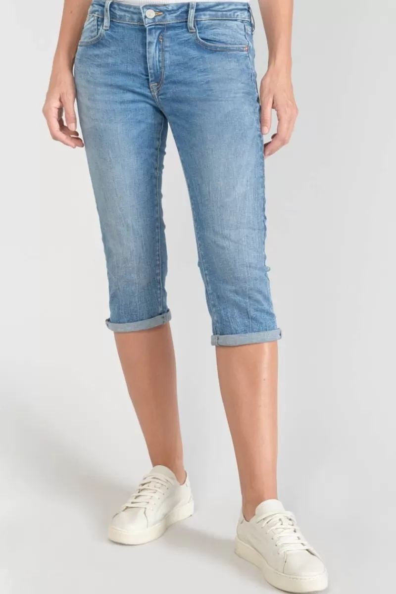 Le Temps des Cerises Jupes & Shorts-Corsaire Oriol En Jeans Bleu Delave Blue