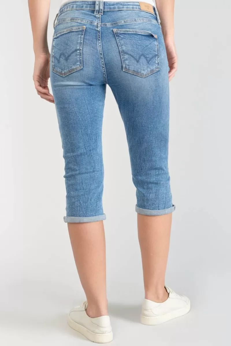 Le Temps des Cerises Jupes & Shorts-Corsaire Oriol En Jeans Bleu Delave Blue