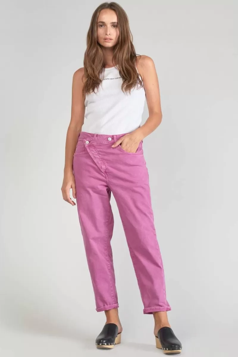 Le Temps des Cerises Coupe Boyfit-Cosy Boyfit 7/8Eme Jeans Violet Rose Purple