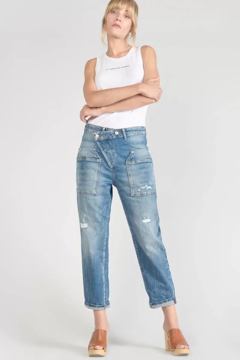 Le Temps des Cerises Coupe Boyfit-Cosy Pocket Boyfit 7/8Eme Jeans Destroy Bleu N°4 Blue