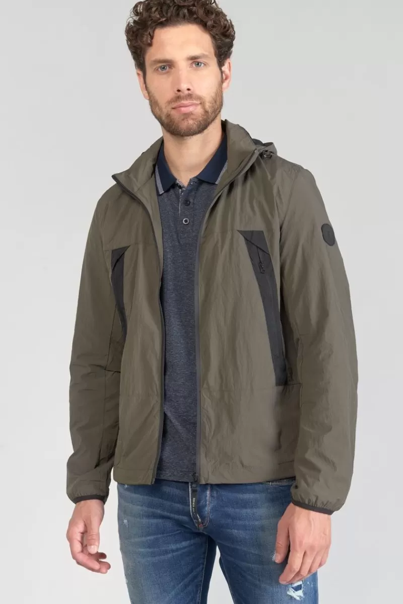 coupevent_kovar_marron_kaki_2.webp Le Temps des Cerises Vestes & Manteaux-Coupe-Vent Kovar Marron Kaki Brown