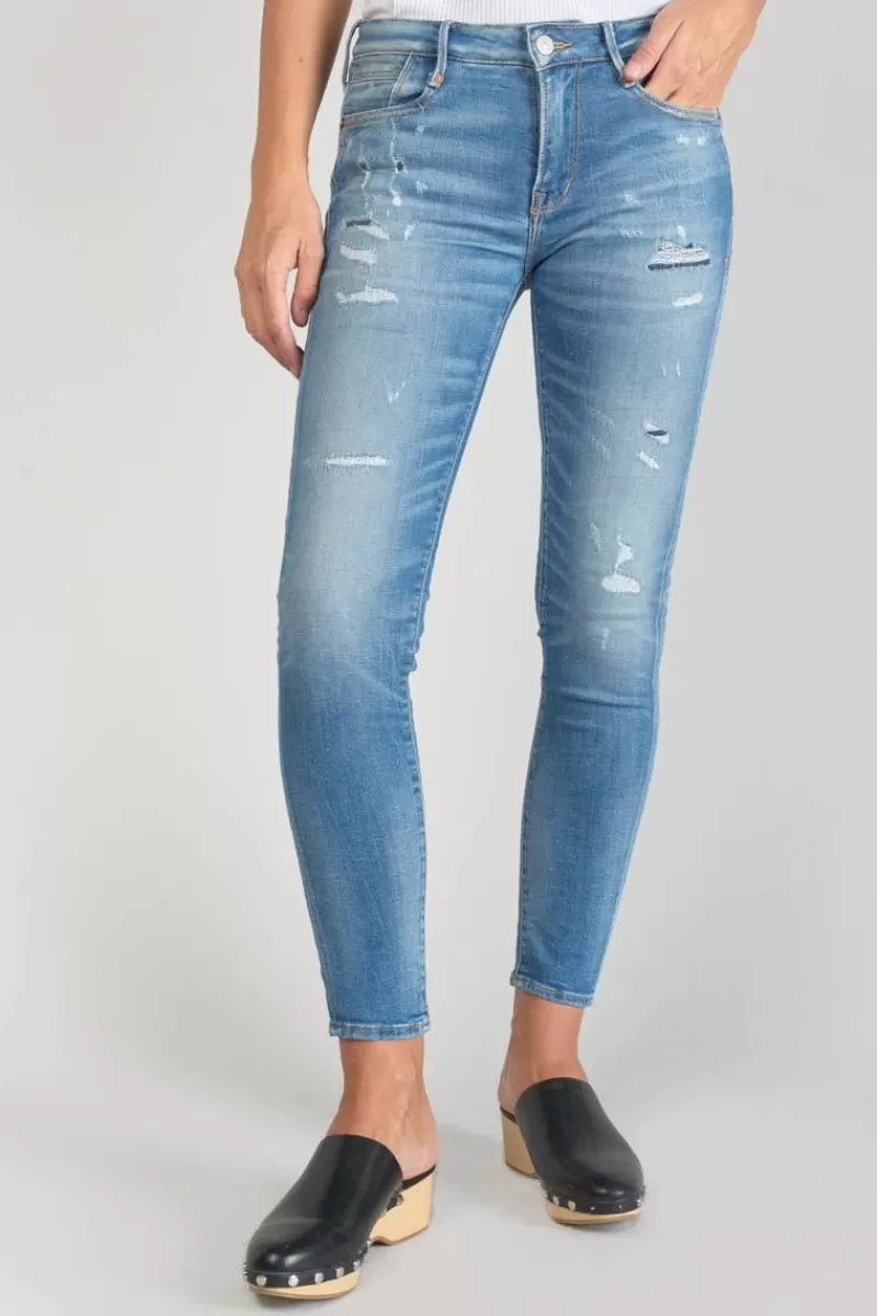 dames_power_skinny_eme_jeans_destroy_bleu_n_1.webp Le Temps des Cerises Coupe Skinny-Dames Power Skinny 7/8Eme Jeans Destroy Bleu N°4 Blue