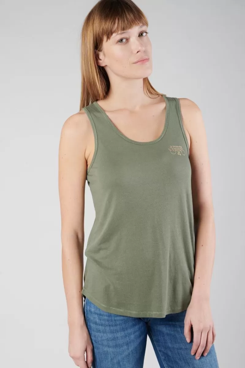 debardeur_debsmalltrame_kaki_2.webp Le Temps des Cerises T-Shirts & Débardeurs-Debardeur Debsmalltrame Kaki Lizard