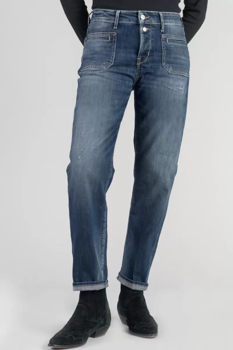 fafa__mom_taille_haute_eme_jeans_destroy_bleu_n_3.webp Le Temps des Cerises Coupe Mom-Fafa 400/18 Mom Taille Haute 7/8Eme Jeans Destroy Bleu N°3 Blue