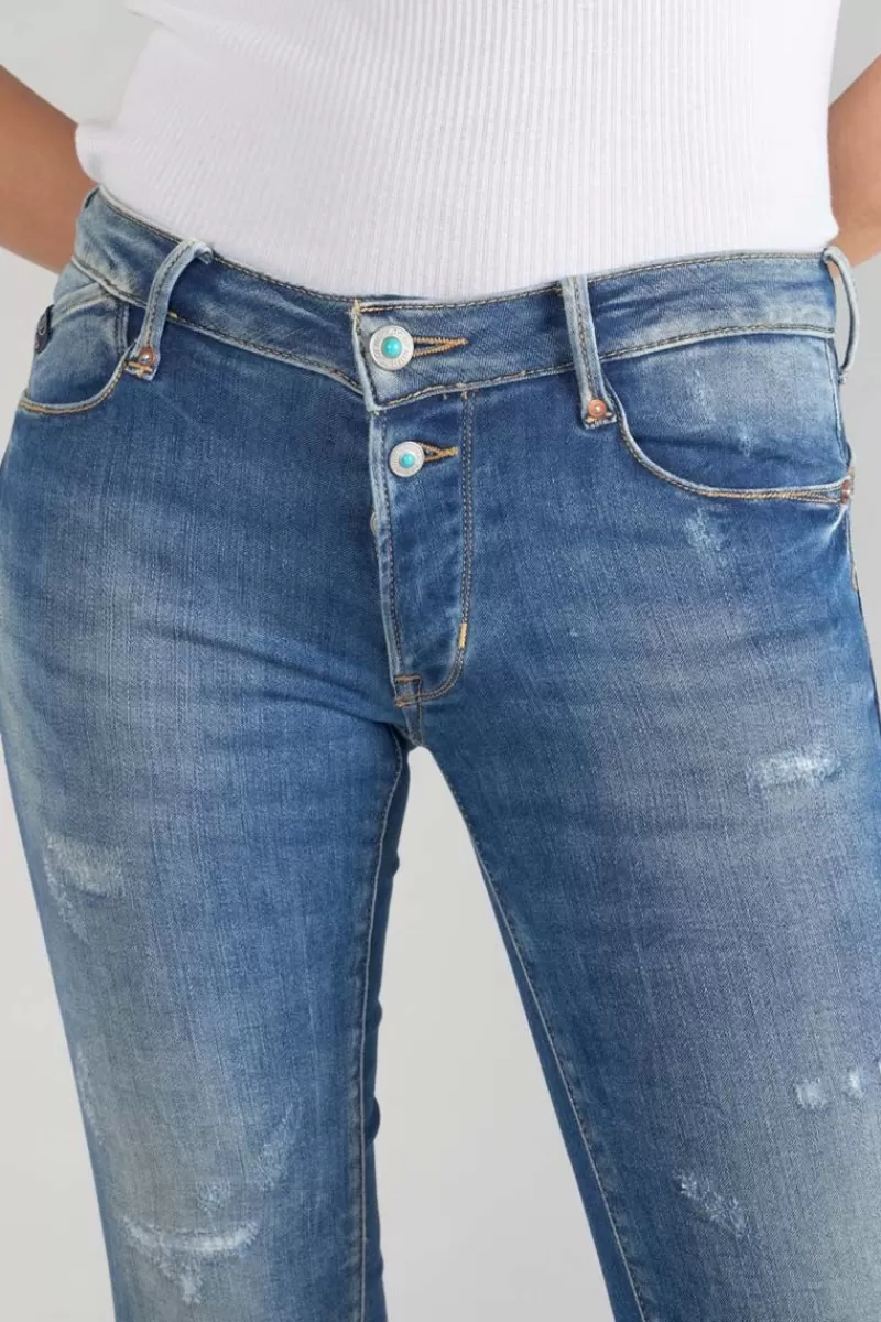 fino_pulp_slim_eme_jeans_destroy_bleu_n_4.webp Le Temps des Cerises Coupe Slim-Fino Pulp Slim 7/8Eme Jeans Destroy Bleu N°3 Blue