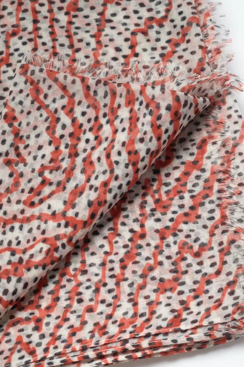 foulard_jadida_a_motif_orange_et_noir_2.webp Le Temps des Cerises Écharpes & Foulards-Foulard Jadida A Motif Orange Et Noir Orange Zebra