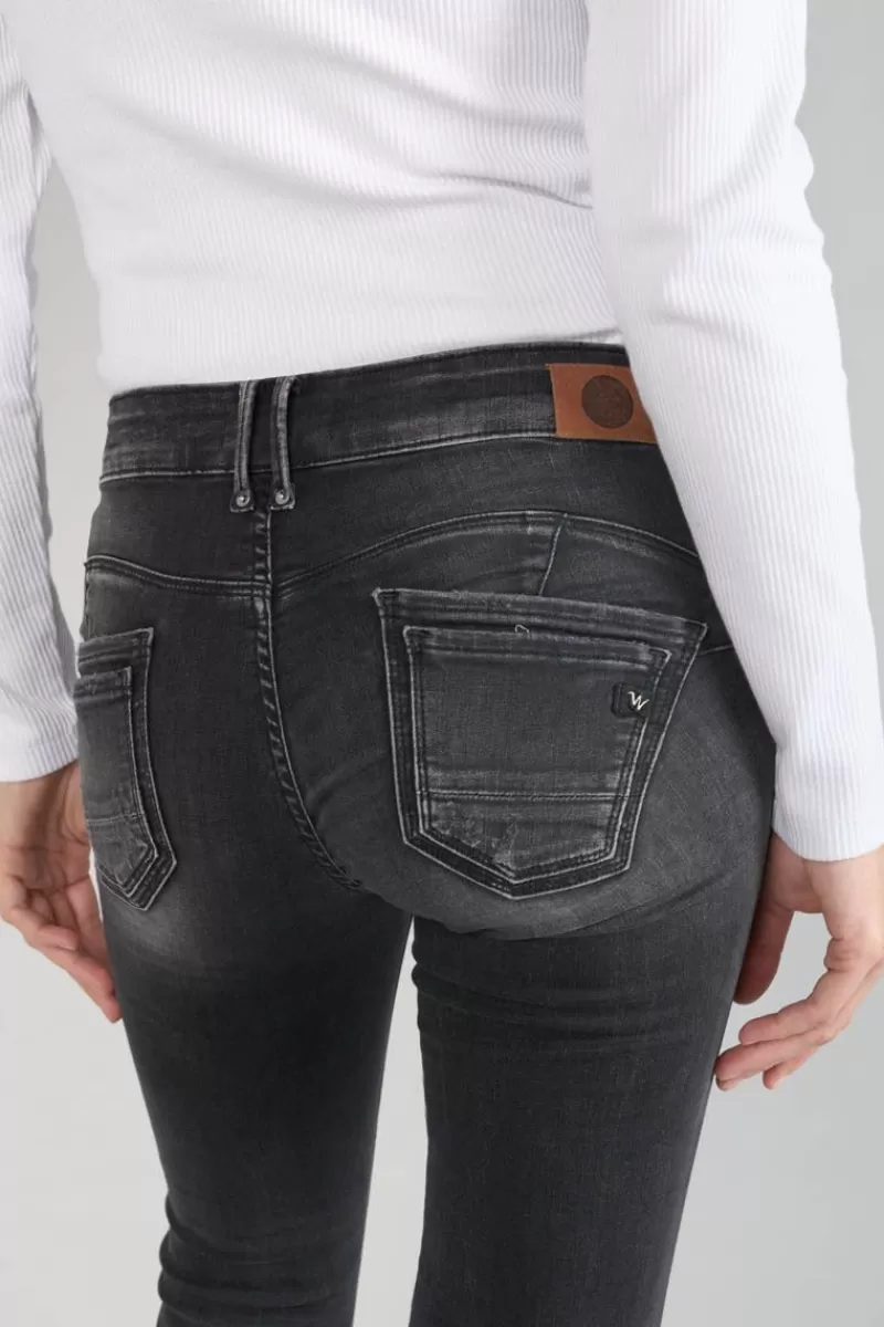 Le Temps des Cerises Coupe Slim-Geos Pulp Slim 7/8Eme Jeans Destroy Noir N°1 Black / Black