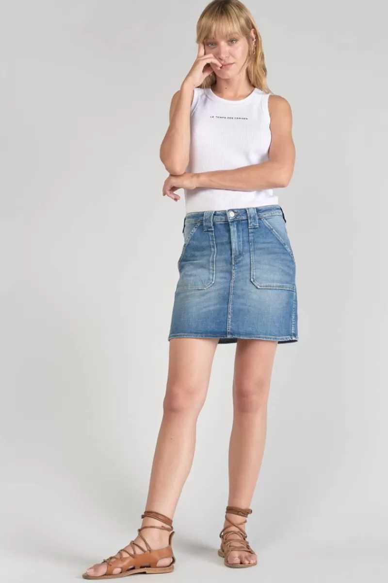jupe_cary_en_jeans_bleu_delave_5.webp Le Temps des Cerises Jupes & Shorts-Jupe Cary En Jeans Bleu Delave Blue