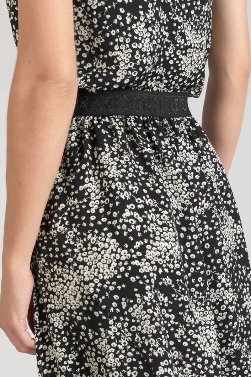 jupe_longue_cassand_a_motif_fleuri_noir_et_blanc_5.webp Le Temps des Cerises Shorts & Jupes-Jupe Longue Cassand A Motif Fleuri Noir Et Blanc Black Flower