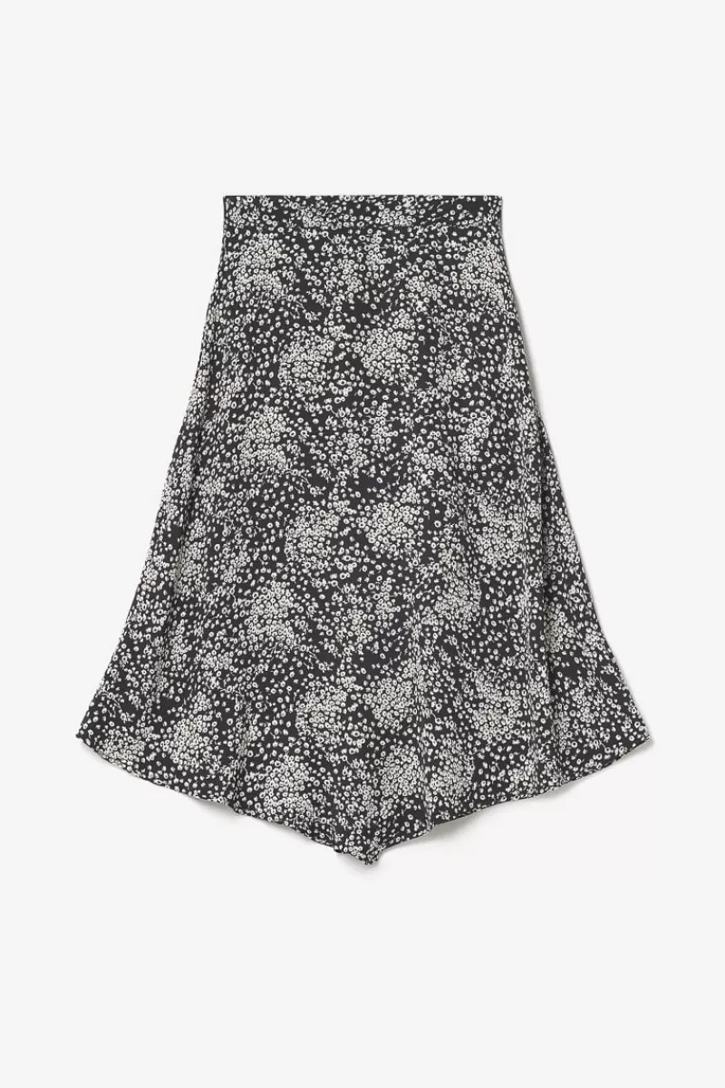 jupe_longue_cassand_a_motif_fleuri_noir_et_blanc_7.webp Le Temps des Cerises Shorts & Jupes-Jupe Longue Cassand A Motif Fleuri Noir Et Blanc Black Flower