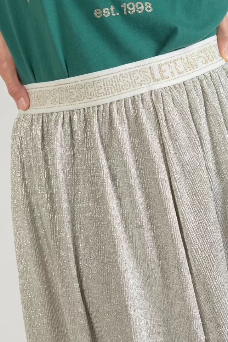jupe_longue_latoba_argentee_2.webp Le Temps des Cerises Shorts & Jupes-Jupe Longue Latoba Argentee Silver