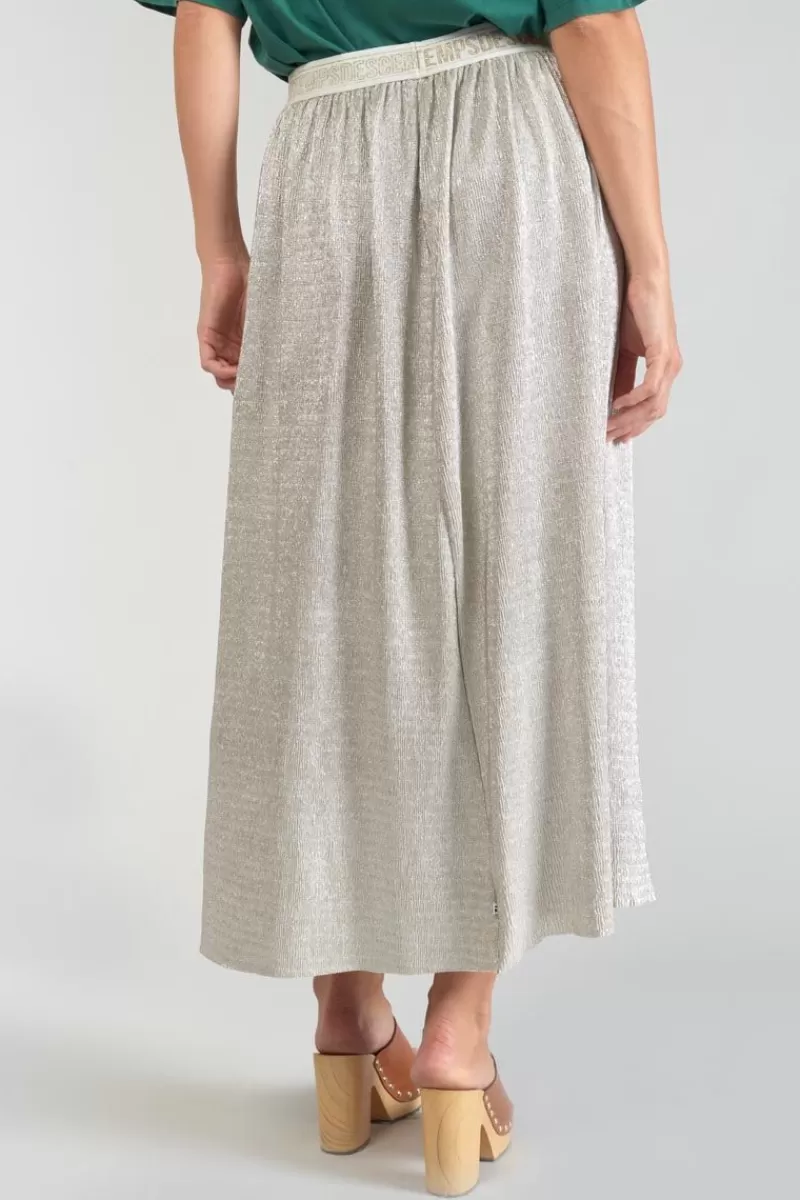 jupe_longue_latoba_argentee_3.webp Le Temps des Cerises Shorts & Jupes-Jupe Longue Latoba Argentee Silver