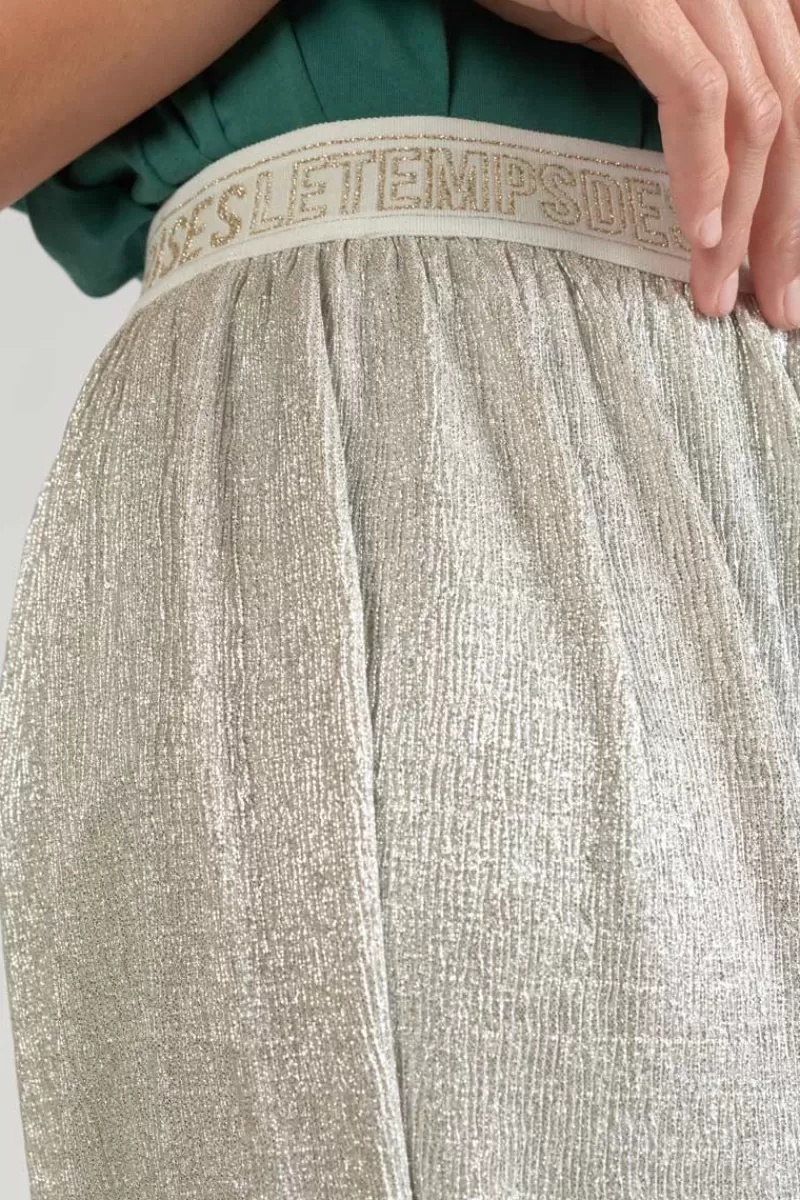 jupe_longue_latoba_argentee_4.webp Le Temps des Cerises Shorts & Jupes-Jupe Longue Latoba Argentee Silver