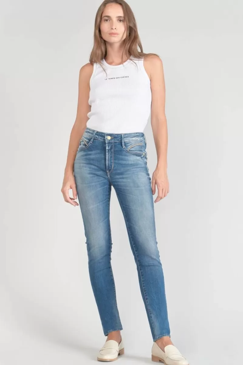 Le Temps des Cerises Coupe Slim-Lump Pulp Slim Taille Haute 7/8Eme Jeans Bleu N°3 Blue / Black