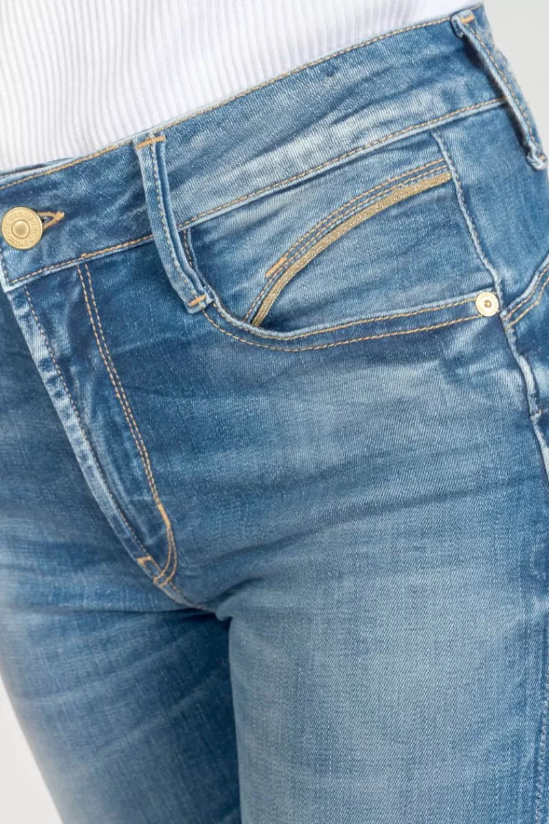 lump_pulp_slim_taille_haute_eme_jeans_bleu_n_1.webp Le Temps des Cerises Coupe Slim-Lump Pulp Slim Taille Haute 7/8Eme Jeans Bleu N°3 Blue / Black