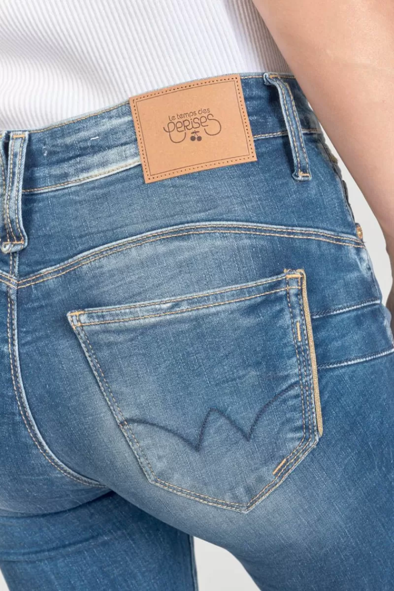 lump_pulp_slim_taille_haute_eme_jeans_bleu_n_3.webp Le Temps des Cerises Coupe Slim-Lump Pulp Slim Taille Haute 7/8Eme Jeans Bleu N°3 Blue / Black