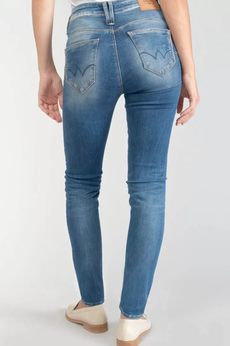 lump_pulp_slim_taille_haute_eme_jeans_bleu_n_4.webp Le Temps des Cerises Coupe Slim-Lump Pulp Slim Taille Haute 7/8Eme Jeans Bleu N°3 Blue / Black