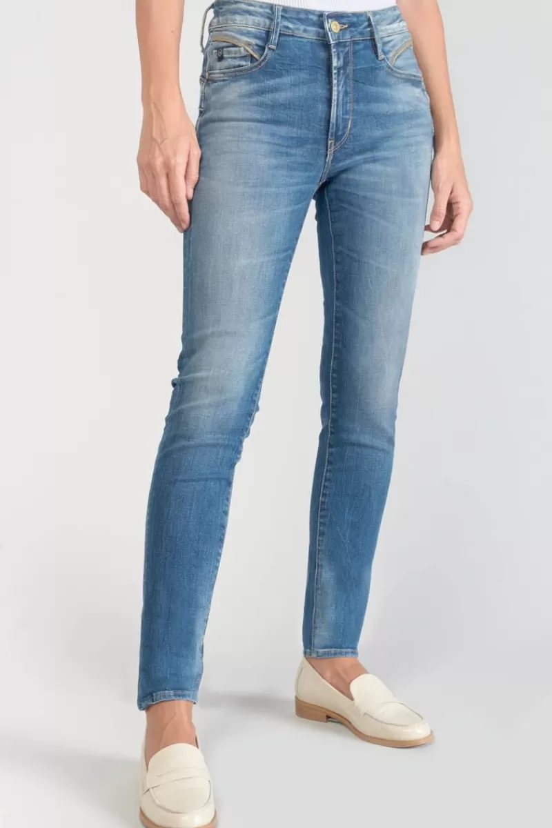 lump_pulp_slim_taille_haute_eme_jeans_bleu_n_6.webp Le Temps des Cerises Coupe Slim-Lump Pulp Slim Taille Haute 7/8Eme Jeans Bleu N°3 Blue / Black