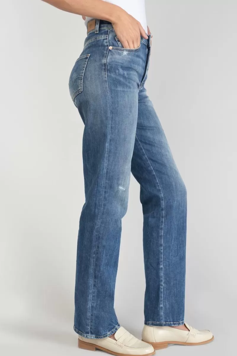 Le Temps des Cerises Coupe Regular-Luxe 400/19 Mom Taille Haute Jeans Destroy Bleu N°2 Blue
