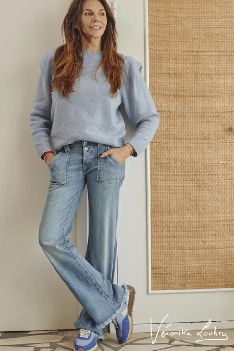marcel_flare_by_veronika_loubry_jeans_bleu_n_2.webp Le Temps des Cerises Coupe Flare / Bootcut-Marcel Flare By Veronika Loubry Jeans Bleu N°4 Blue