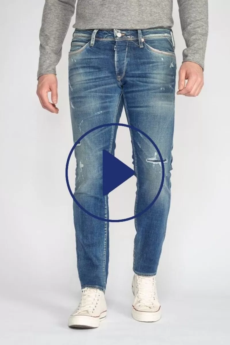 Le Temps des Cerises Coupe Adjusted-Marvin 700/11 Adjusted Jeans Destroy Vintage Bleu N°2 Blue