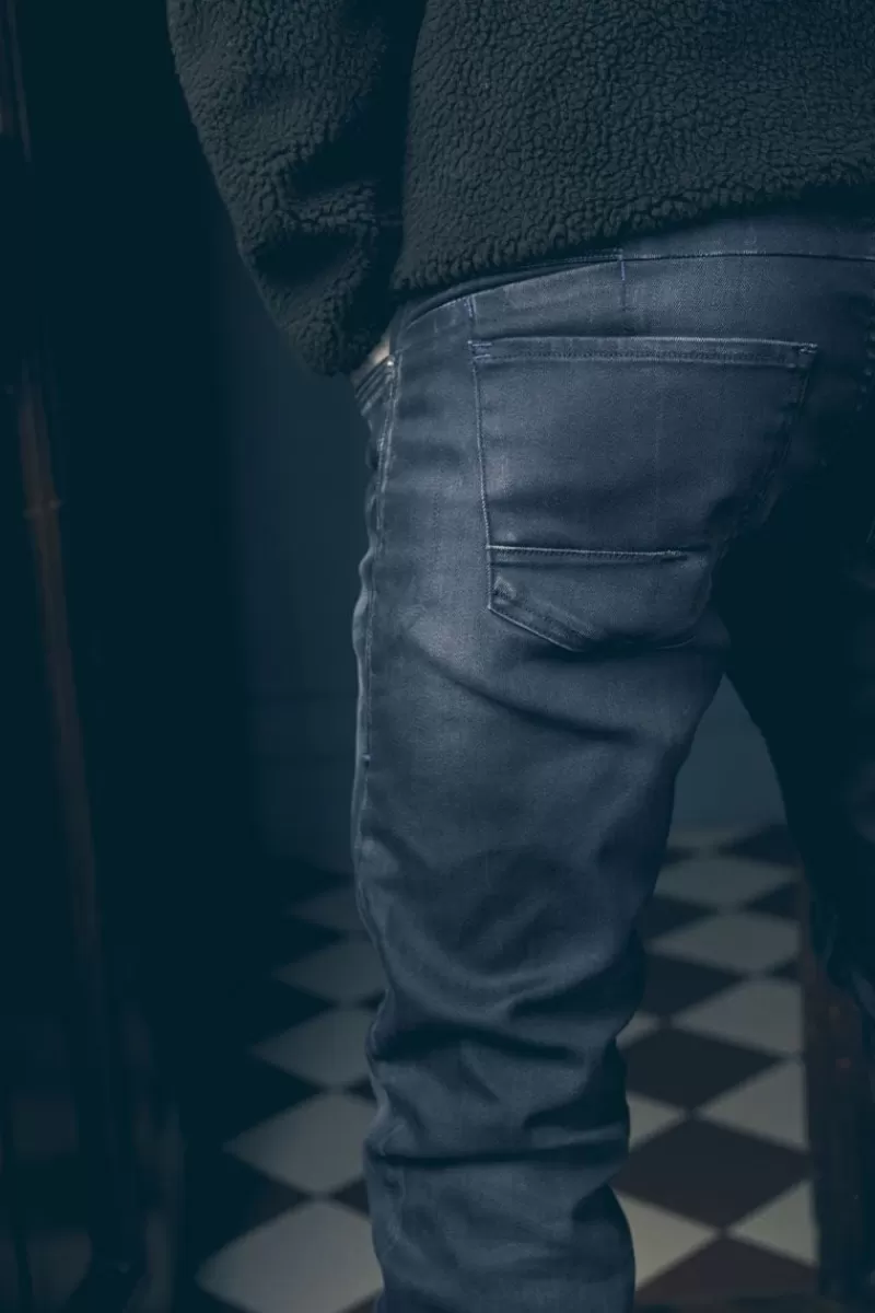 Le Temps des Cerises Coupe Adjusted-Musset 700/11 Adjusted Jeans Enduit Bleu-Noir N°3 Blue / Anthracite