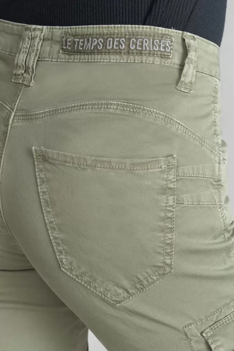pantalon_cargo_balard_kaki_2.webp Le Temps des Cerises Pantalons & Chinos-Pantalon Cargo Balard Kaki Lizard
