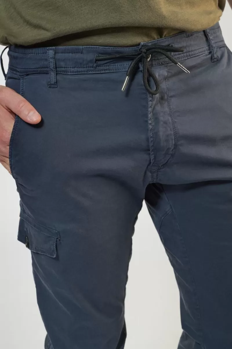 Le Temps des Cerises Pantalons & Chinos-Pantalon Cargo Vedje Bleu Marine Eclipse