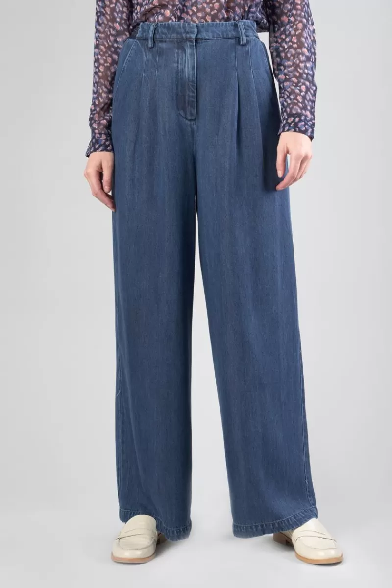 pantalon_fluide_jane_en_tencel_bleu_denim_2.webp Le Temps des Cerises Pantalons & Chinos-Pantalon Fluide Jane En Tencel Bleu Denim Stone