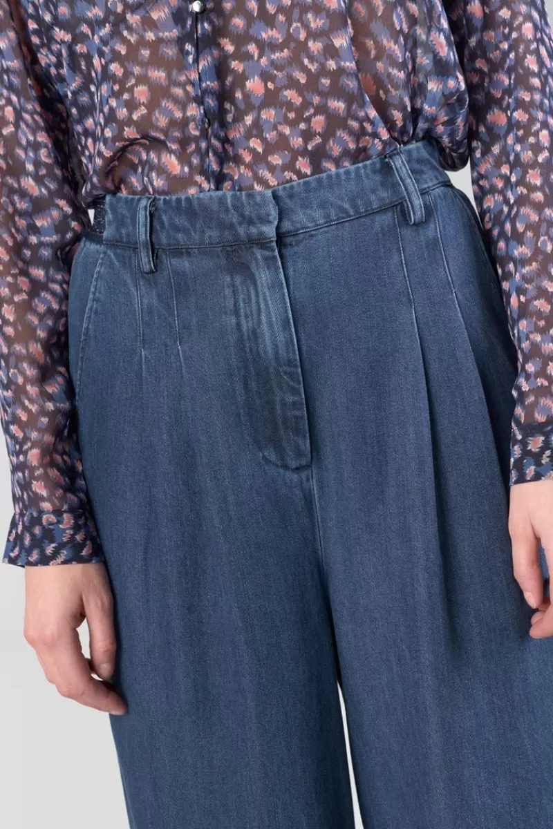 pantalon_fluide_jane_en_tencel_bleu_denim_3.webp Le Temps des Cerises Pantalons & Chinos-Pantalon Fluide Jane En Tencel Bleu Denim Stone