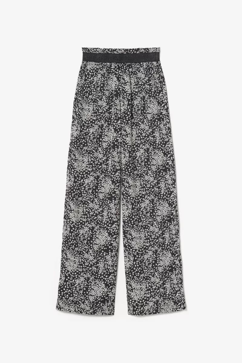 pantalon_fluide_luisa_a_motif_fleuri_noir_et_blanc_7.webp Le Temps des Cerises Pantalons & Chinos-Pantalon Fluide Luisa A Motif Fleuri Noir Et Blanc Black Flower