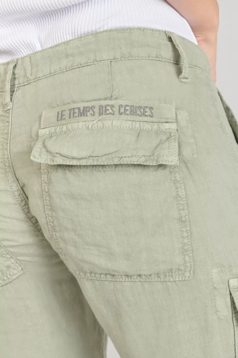 pantalon_louisa_en_lin_vert_amande_3.webp Le Temps des Cerises Pantalons & Chinos-Pantalon Louisa En Lin Vert Amande Sea Spray