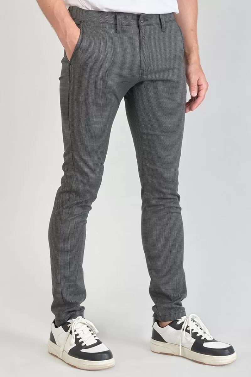 Le Temps des Cerises Pantalons & Chinos-Pantalon Milo A Motif Pied De Poule Gris Grey