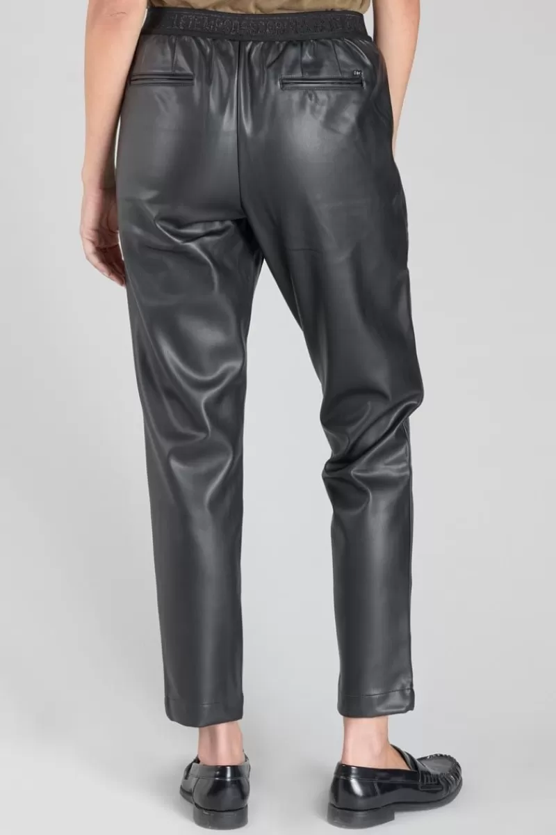 pantalon_mineta_en_simili_cuir_noir_4.webp Le Temps des Cerises Pantalons & Chinos-Pantalon Mineta En Simili Cuir Noir Black