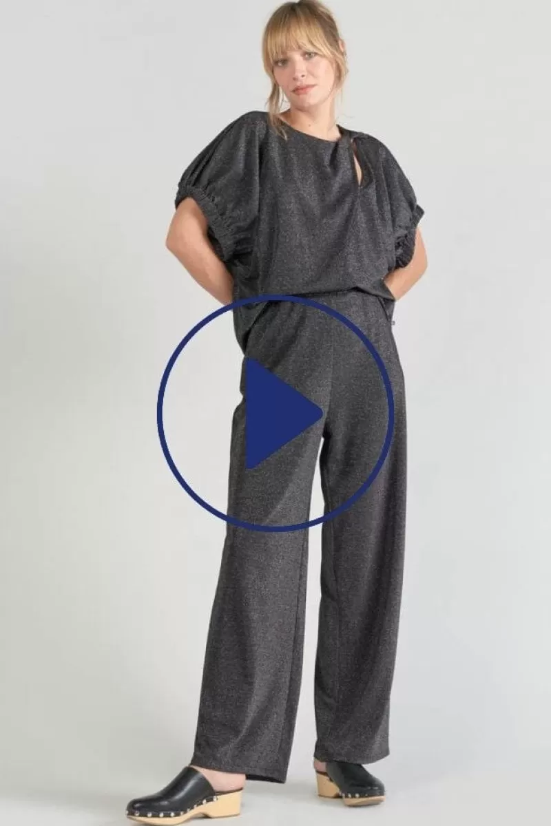 Le Temps des Cerises Pantalons & Chinos-Pantalon Moretz Noir Irise Black