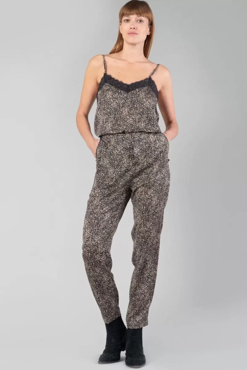 Le Temps des Cerises Pantalons & Chinos-Pantalon Tage Noir A Motif Black