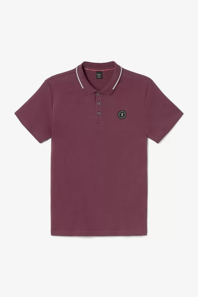 polo_aron_lie_de_vin_5.webp Le Temps des Cerises T-Shirts & Polos-Polo Aron Lie De Vin Wine