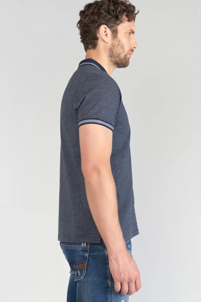 polo_drime_a_rayures_bleu_marine_4.webp Le Temps des Cerises T-Shirts & Polos-Polo Drime A Rayures Bleu Marine Peacoat