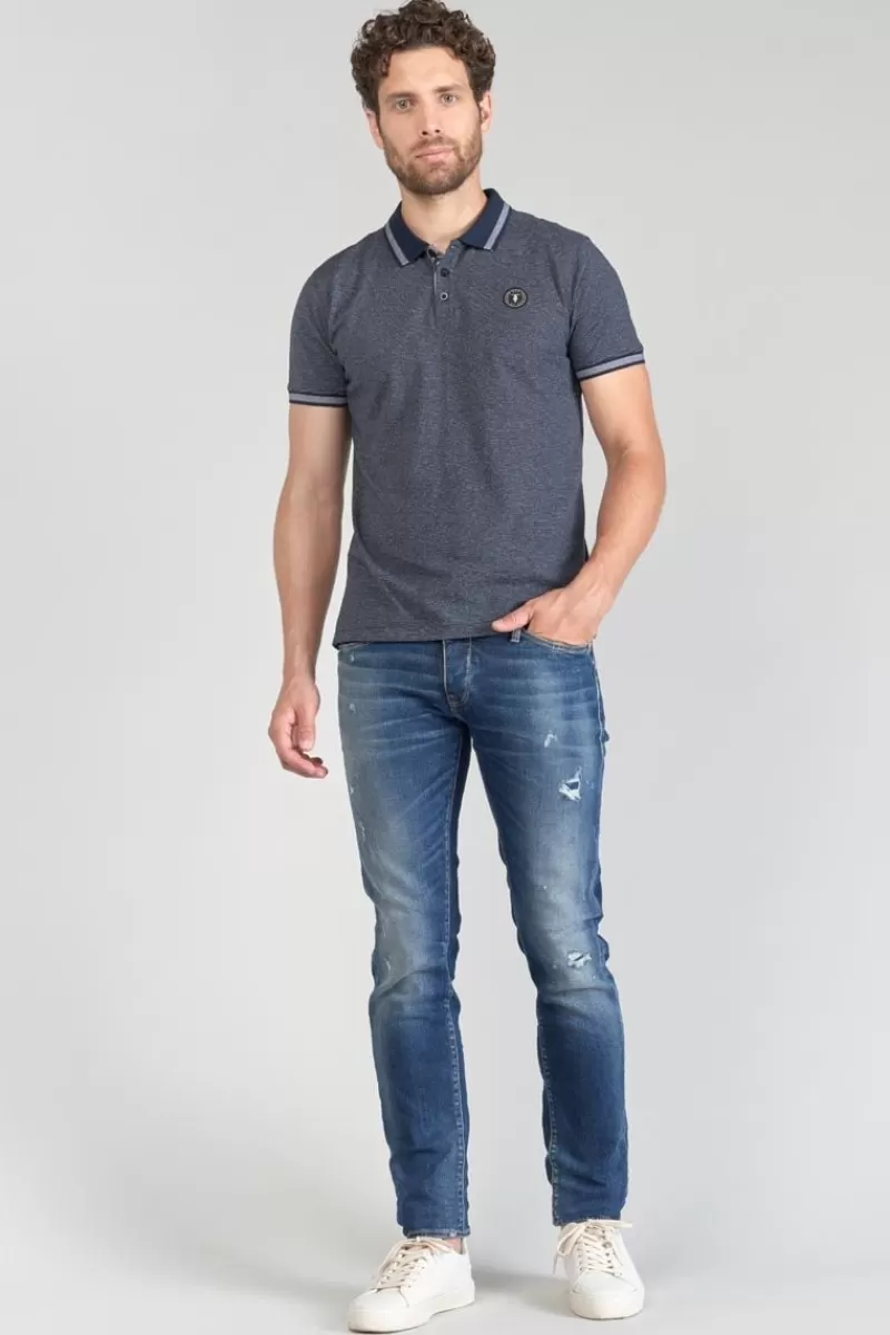 polo_drime_a_rayures_bleu_marine_5.webp Le Temps des Cerises T-Shirts & Polos-Polo Drime A Rayures Bleu Marine Peacoat