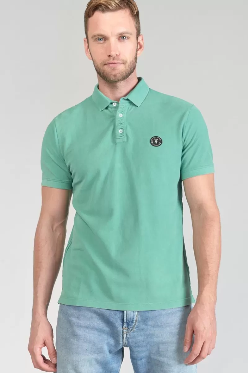 polo_dylon_vert_deau_0.webp Le Temps des Cerises T-Shirts & Polos-Polo Dylon Vert D'Eau Oil