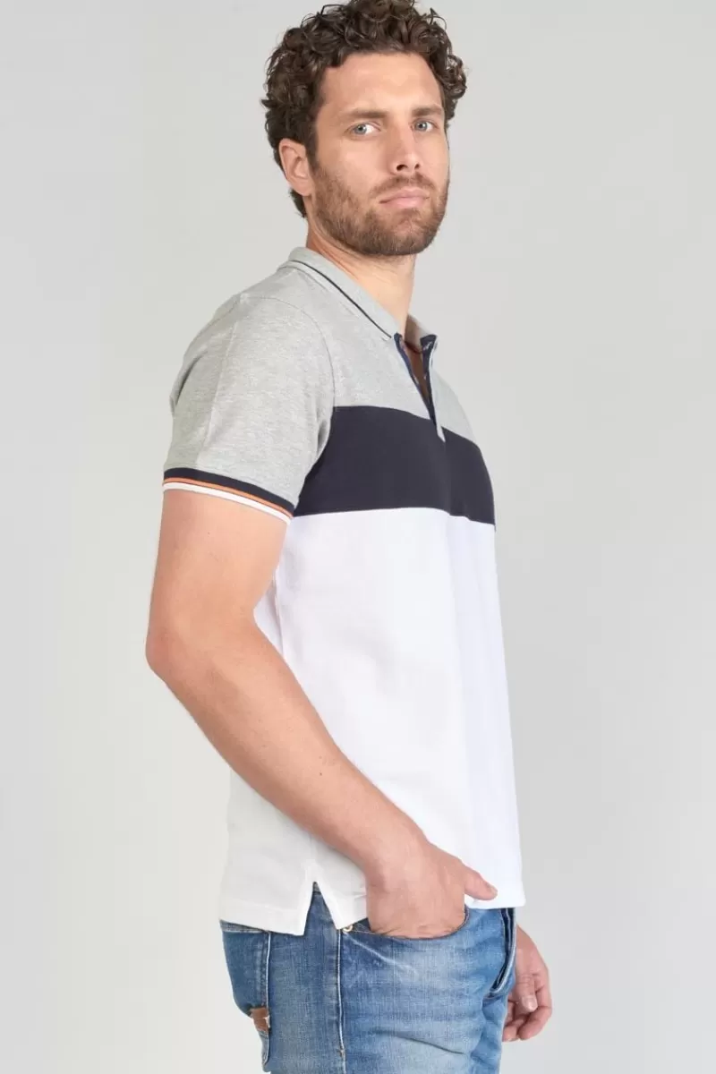 polo_leos_tricolore_2.webp Le Temps des Cerises T-Shirts & Polos-Polo Leos Tricolore Grey Melange