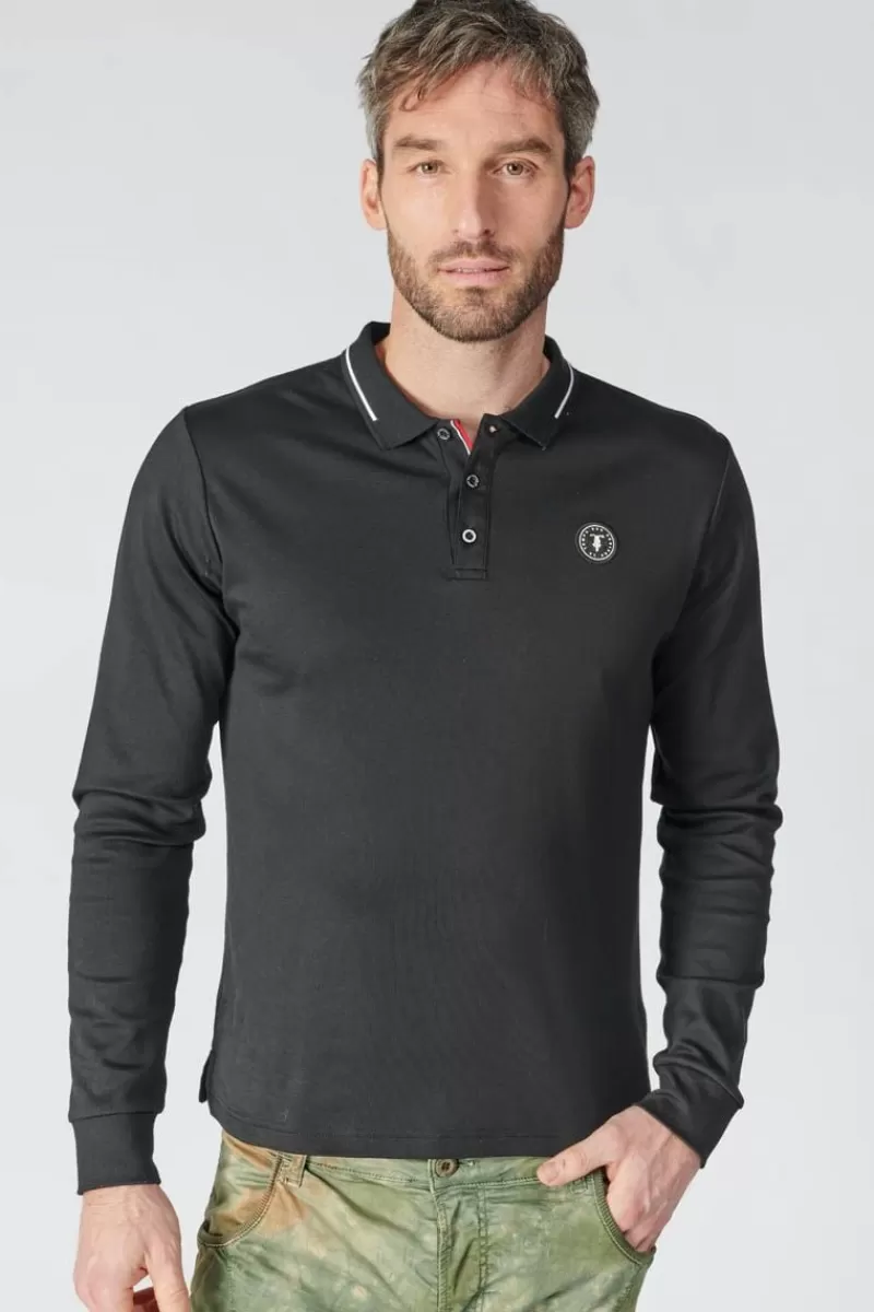 Le Temps des Cerises T-Shirts & Polos-Polo Manches Longues Ronan Noir Black
