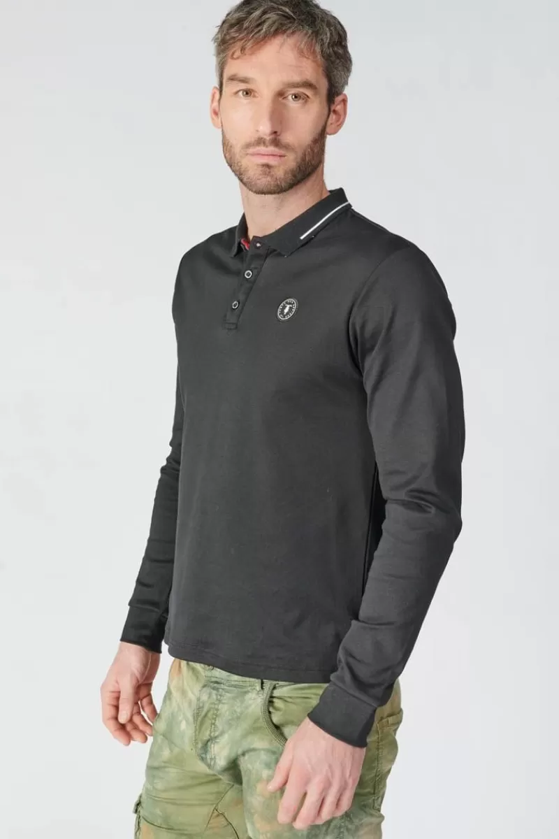 polo_manches_longues_ronan_noir_5.webp Le Temps des Cerises T-Shirts & Polos-Polo Manches Longues Ronan Noir Black