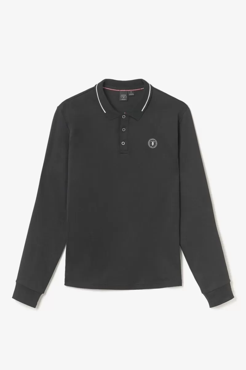 polo_manches_longues_ronan_noir_7.webp Le Temps des Cerises T-Shirts & Polos-Polo Manches Longues Ronan Noir Black