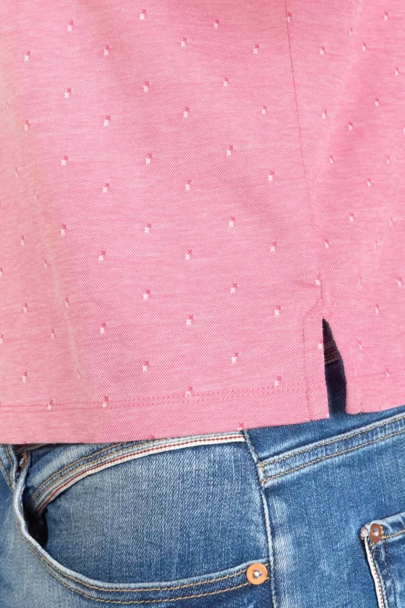 polo_novil_en_jacquard_rose_3.webp Le Temps des Cerises T-Shirts & Polos-Polo Novil En Jacquard Rose Pink