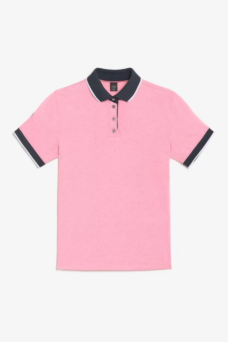 polo_novil_en_jacquard_rose_7.webp Le Temps des Cerises T-Shirts & Polos-Polo Novil En Jacquard Rose Pink