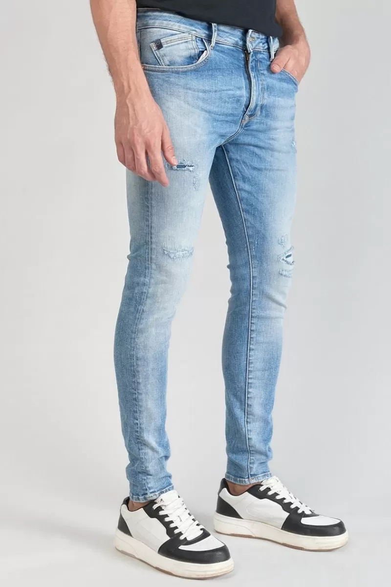 power_skinny_eme_jeans_destroy_bleu_n_4.webp Le Temps des Cerises Coupe Skinny-Power Skinny 7/8Eme Jeans Destroy Bleu N°4 Blue