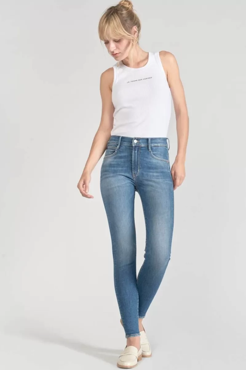 Le Temps des Cerises Coupe Skinny-Power Skinny Taille Haute 7/8Eme Jeans Bleu N°3 Blue