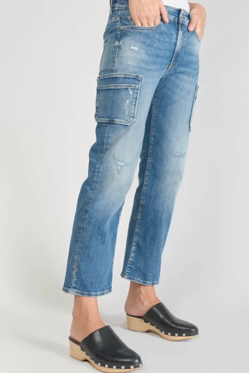 precieux_taille_haute_eme_jeans_destroy_bleu_n_3.webp Le Temps des Cerises Coupe Regular-Precieux Taille Haute 7/8Eme Jeans Destroy Bleu N°3 Blue