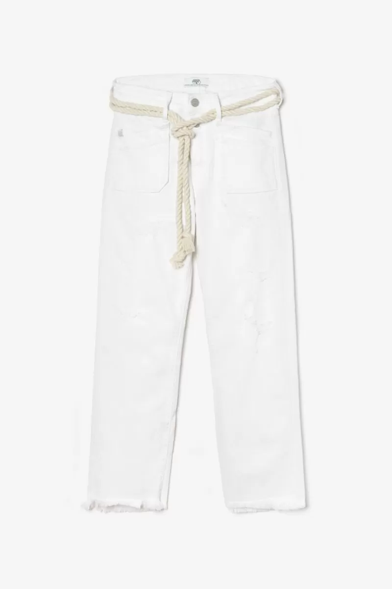 pricilia_taille_haute_eme_destroy_jeans_blanc_6.webp Le Temps des Cerises Coupe Regular-Pricilia Taille Haute 7/8Eme Destroy Jeans Blanc White